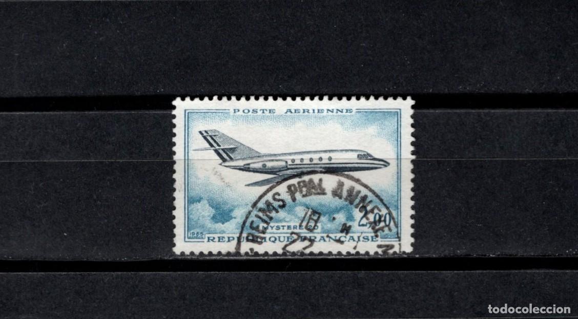 Sellos: Sello usado. Myst&egrave;re 20. Correo aereo. Sello 2 francos. 1965. Yvert A42