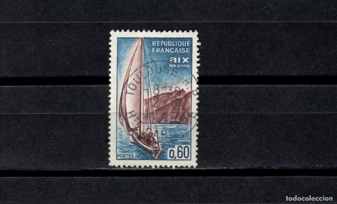 Sellos: Sello usado. Turismo. Aix Les Bains. Sello de 0.60 francos. 1965. Yvert 1437.