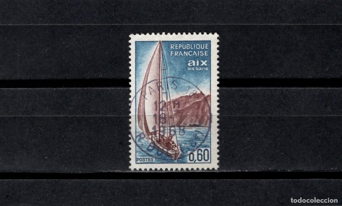Sellos: Sello usado. Turismo. Aix Les Bains. Sello de 0.60 francos. 1965. Yvert 1437.