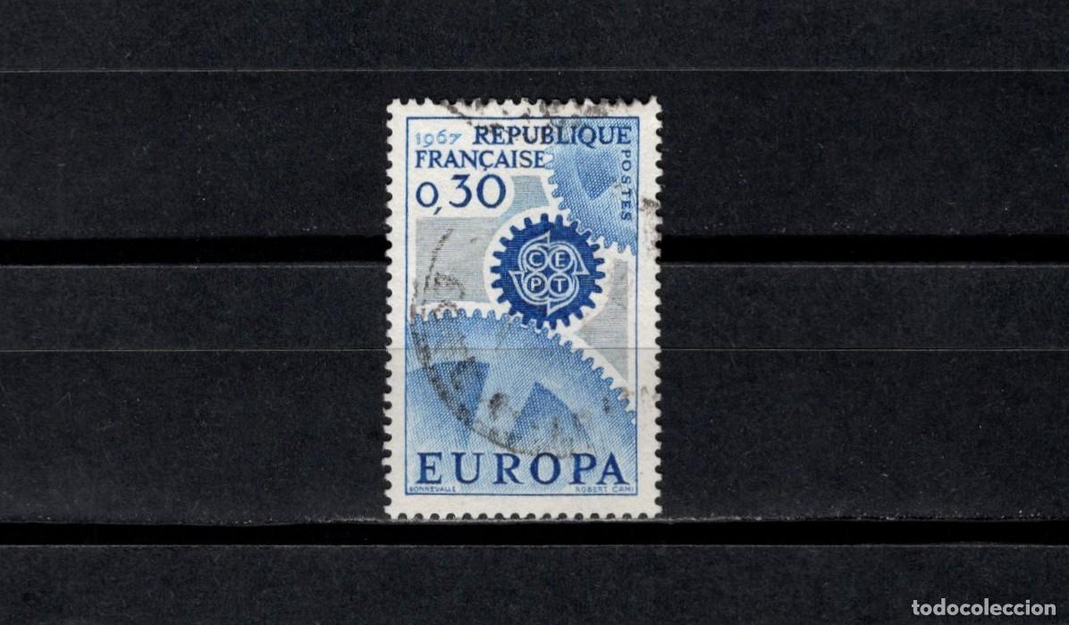Sellos: Sello usado. Europa 1967. CEPT. Sello de 0,30 francos. 1967. Yvert 1521.