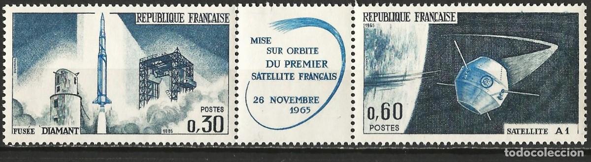 Sellos: Francia 1965 - Mi 1531 - YT 1465 - Primer sat&eacute;lite franc&eacute;s A1 - MNH**
