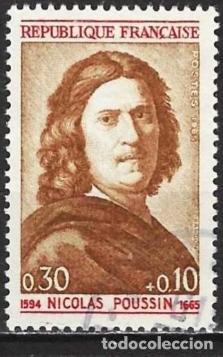 Sellos: Francia 1965 - Mi 1502 - YT 1443 - Nicolas Poussin, pintor - MNH**