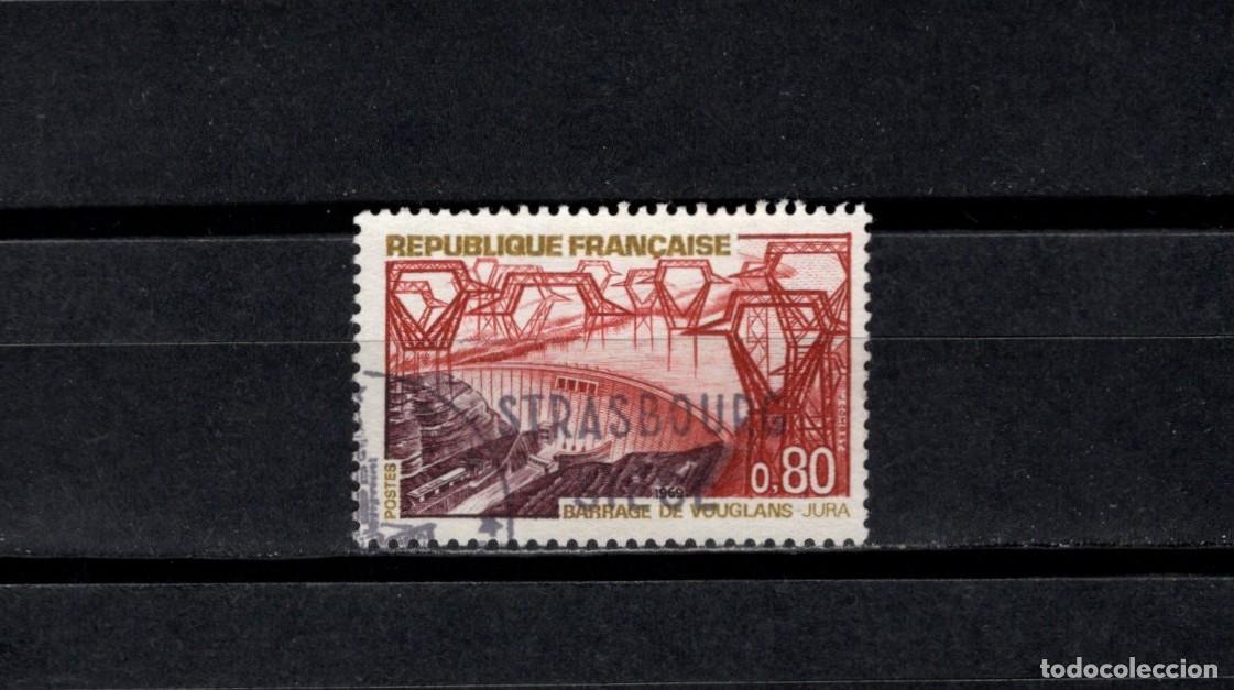 Sellos: Sello usado. Turismo. Presa de Vouglans. Sello de 0,80 francos. 1969. Yvert 1583.
