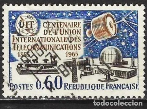 Sellos: Francia 1965 - Mi 1510 - YT 1451 - Centenario de la UIT