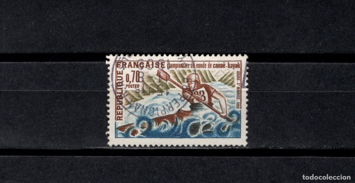 Sellos: Sello usado. Campeonatos Mundiales de Canoa-Kayak. Regi&oacute;n de Saboya. 1969. Yvert 1609.