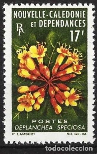 Sellos: Nueva Caledonia 1965 - Mi 401 - YT 321 - Flores - MNH**