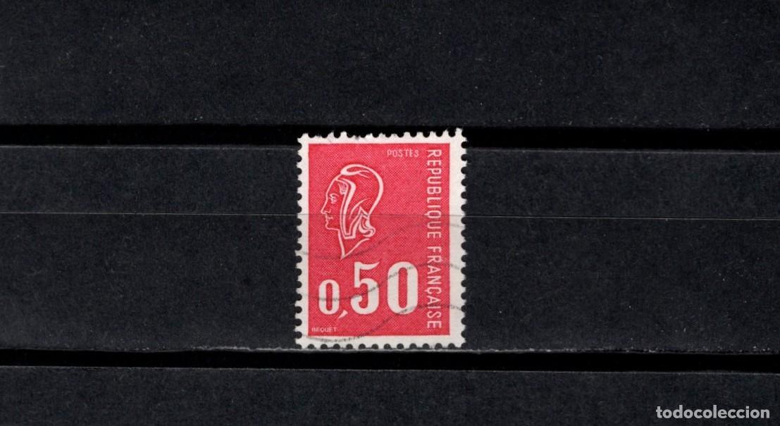 Sellos: Sello usado. Marianne de B&eacute;quet. Sello de 0.50 francos. Sin bandas fosforo. 1971. Yvert 1664.