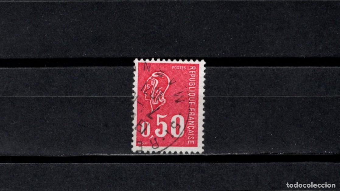 Sellos: Sello usado. Marianne de B&eacute;quet. Sello de 0.50 francos. Sin bandas fosforo. 1971. Yvert 1664.