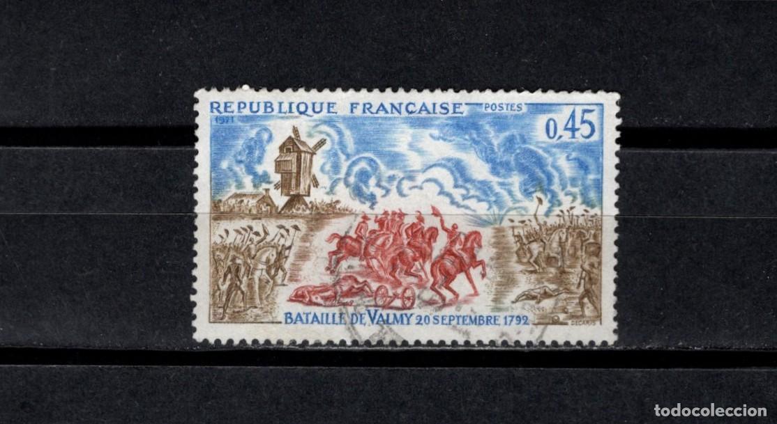 Sellos: Sello usado. Batalla de Valmy. Sello de 0,45 francos. 1971. Yvert 1679.