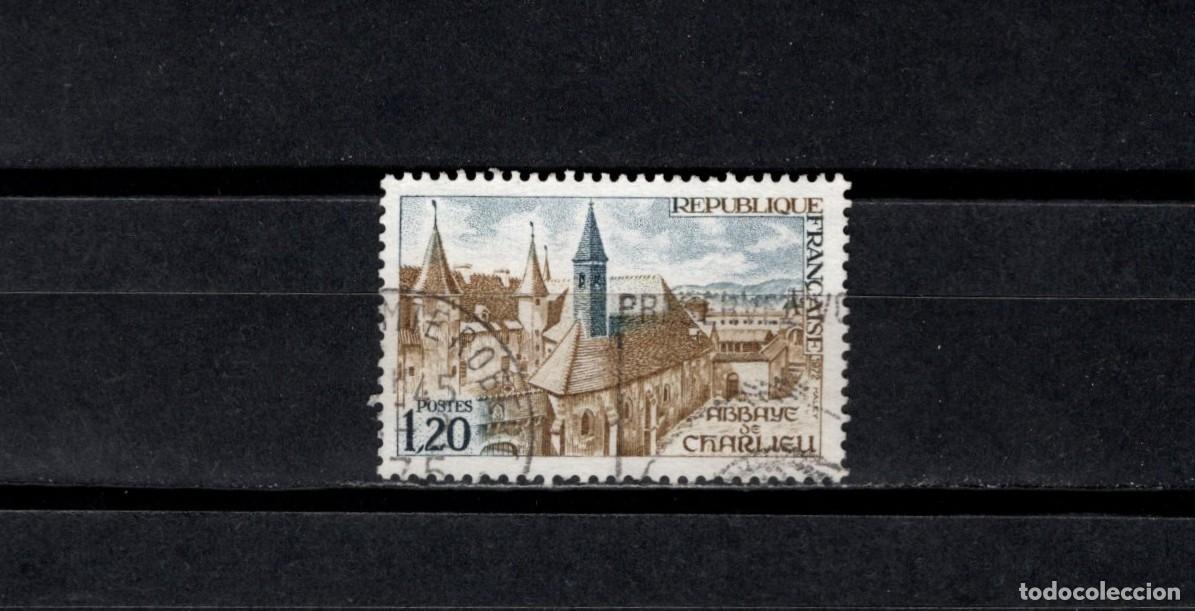 Sellos: Sello usado. Abadia de Charlieu. Sello de 1,20 francos. 1972. Yvert 1712.