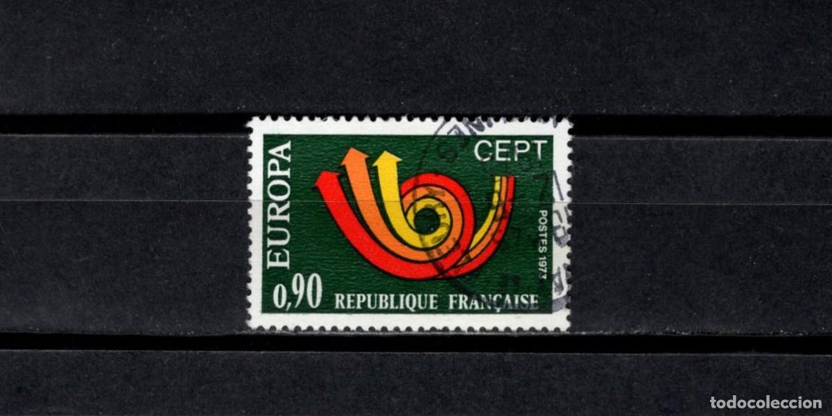 Sellos: Sello usado. Europa 1973. Sello de 0,90 francos. 1973. Yvert 1753.