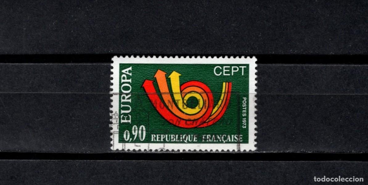 Sellos: Sello usado. Europa 1973. Sello de 0,90 francos. 1973. Yvert 1753.