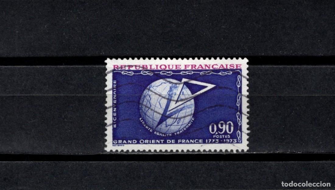 Sellos: Sello usado. Masoneria. Gran Oriente de Francia. Sello de 1.40 francos. 1973. Yvert 1756.