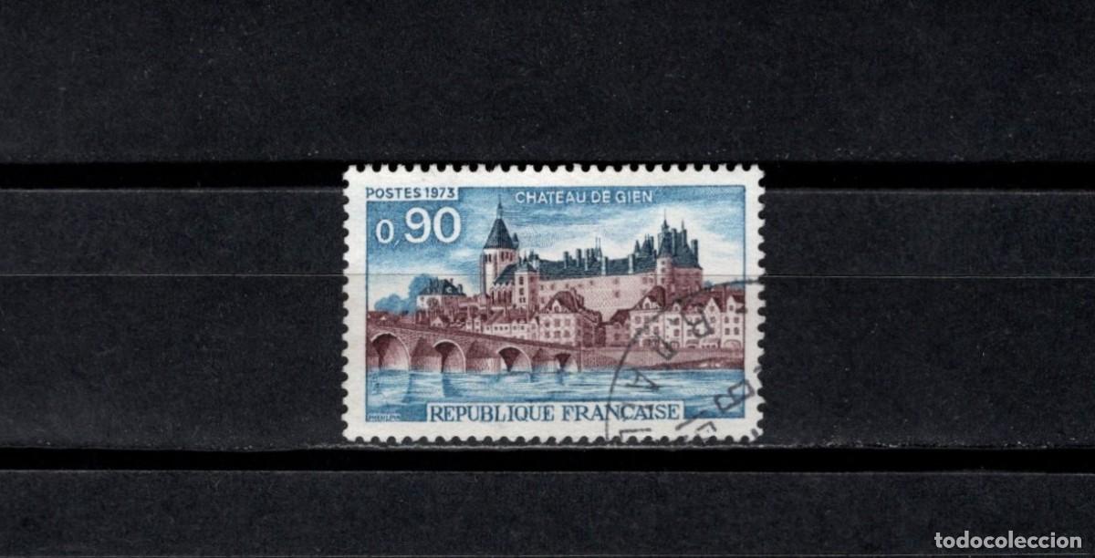 Sellos: Sello usado. Ch&acirc;teau de Gien. Sello de 0.90 francos. 1973. Yvert 1758.
