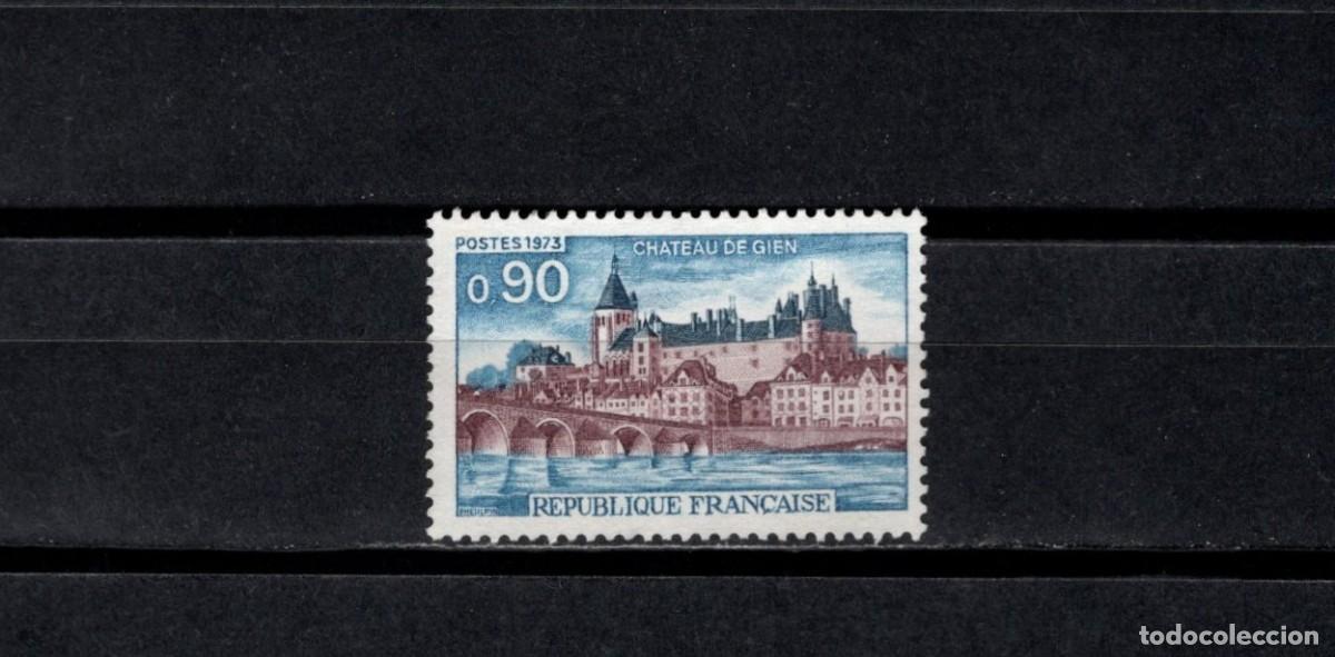 Sellos: Sello usado. Ch&acirc;teau de Gien. Sello de 0.90 francos. 1973. Yvert 1758.