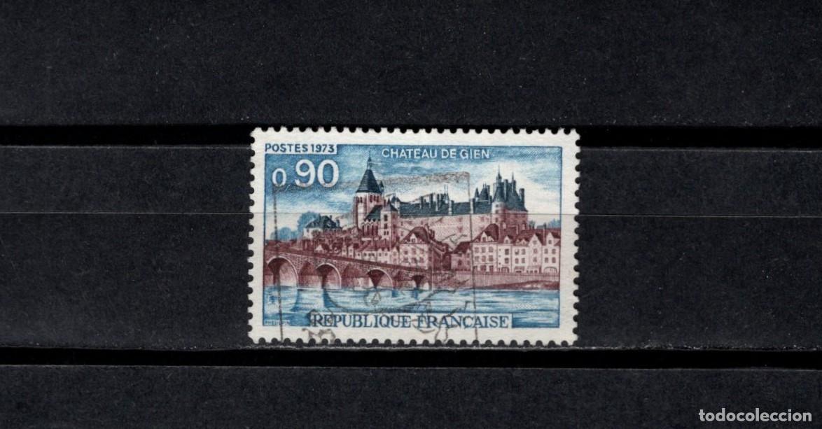 Sellos: Sello usado. Ch&acirc;teau de Gien. Sello de 0.90 francos. 1973. Yvert 1758.