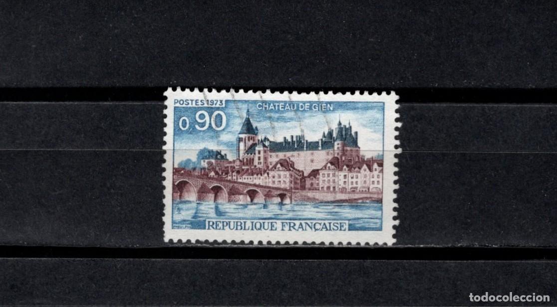 Sellos: Sello usado. Ch&acirc;teau de Gien. Sello de 0.90 francos. 1973. Yvert 1758.