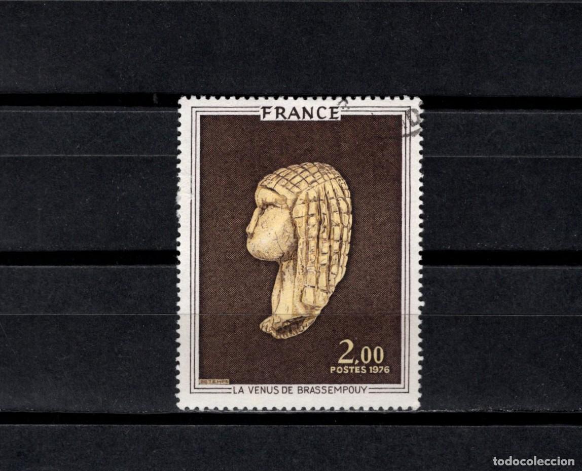 Sellos: Sello usado. Arte Frances. La Venus de Brassempouy. Sello de 2 francos. 1976. Yvert 1868.