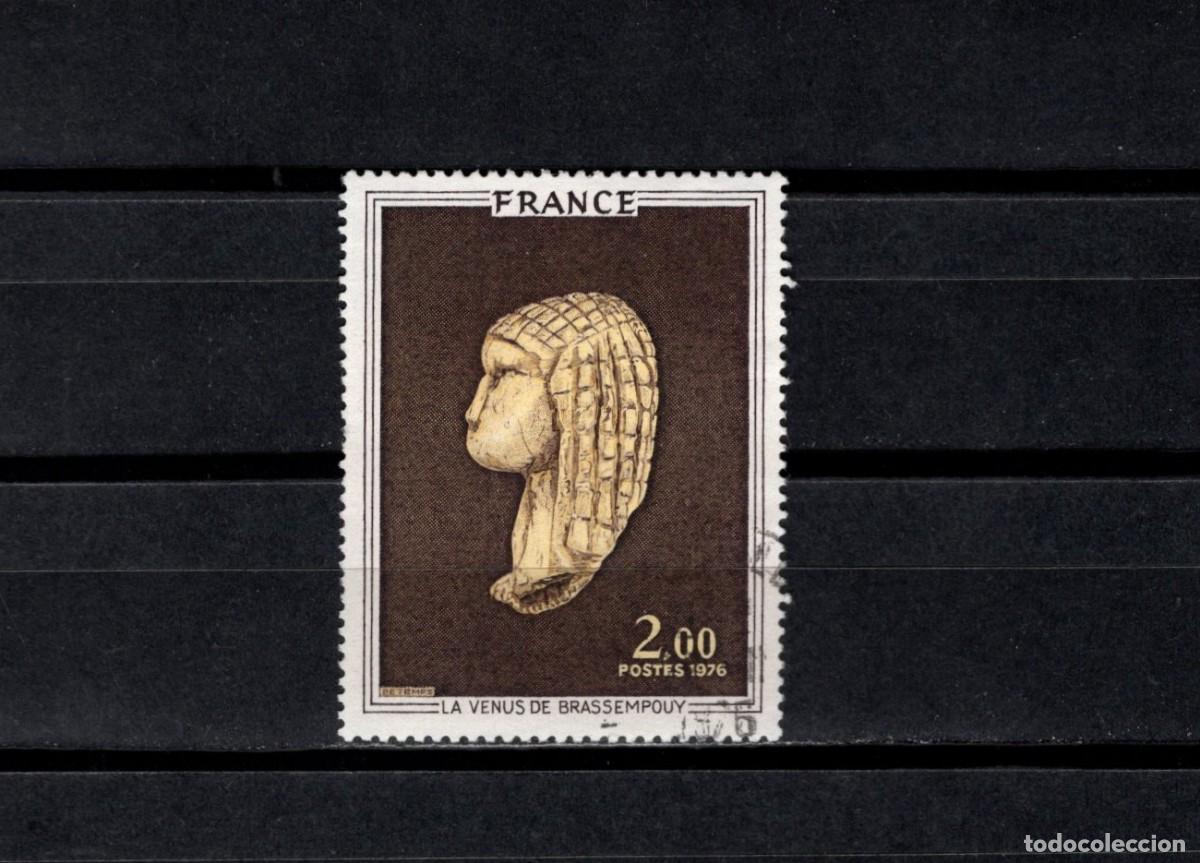 Sellos: Sello usado. Arte Frances. La Venus de Brassempouy. Sello de 2 francos. 1976. Yvert 1868.