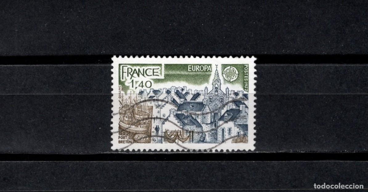 Sellos: Sello usado. Europa. &rdquo;Puerto Bret&oacute;n&rdquo;. Sello de 1,40 francos. 1977. Yvert 1929.
