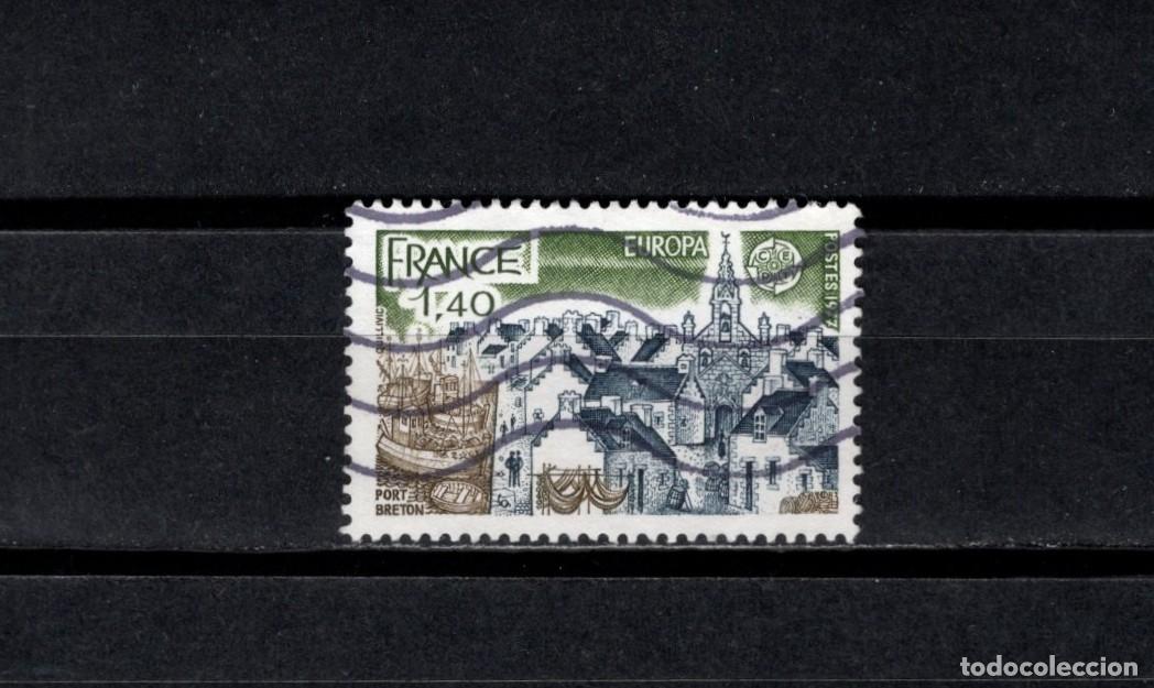 Sellos: Sello usado. Europa. &rdquo;Puerto Bret&oacute;n&rdquo;. Sello de 1,40 francos. 1977. Yvert 1929.