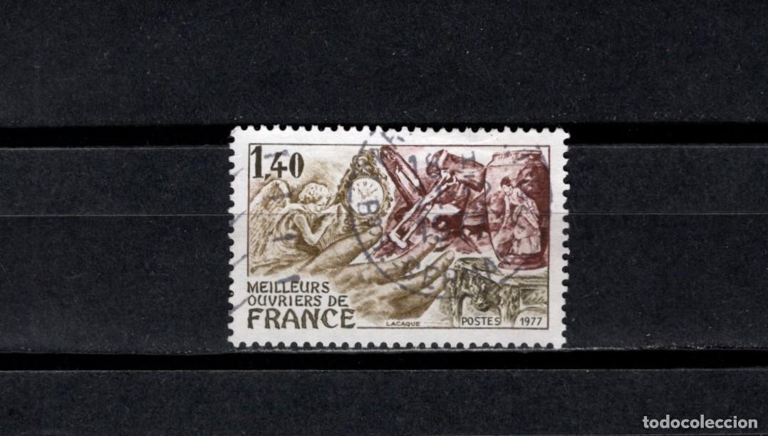 Sellos: Sello usado Francia. Mejores Obreros de Francia. Sello de 1.40 francos. 1977. Yvert 1952.