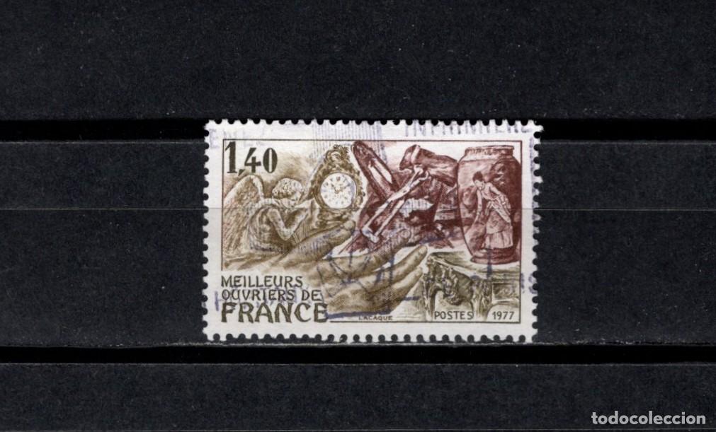 Sellos: Sello usado Francia. Mejores Obreros de Francia. Sello de 1.40 francos. 1977. Yvert 1952.