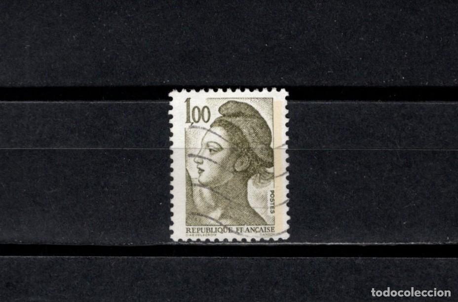 Sellos: Sello usado. Libertad. Sello de 1 franco negro. 1982. Yvert 2185.