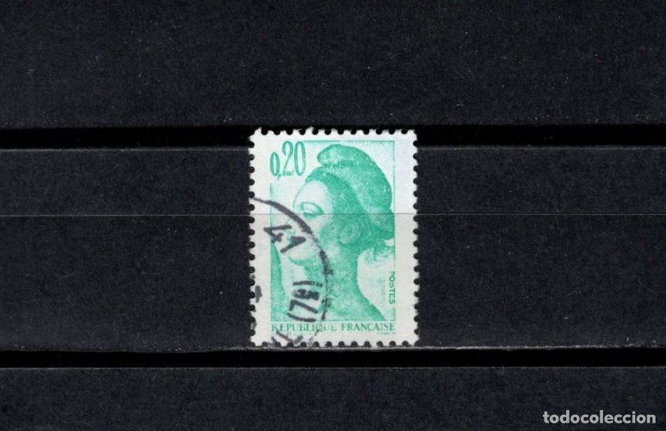 Sellos: Sello usado. Libertad. Sello de 0,20 francos verde. 1982. Yvert 2181.