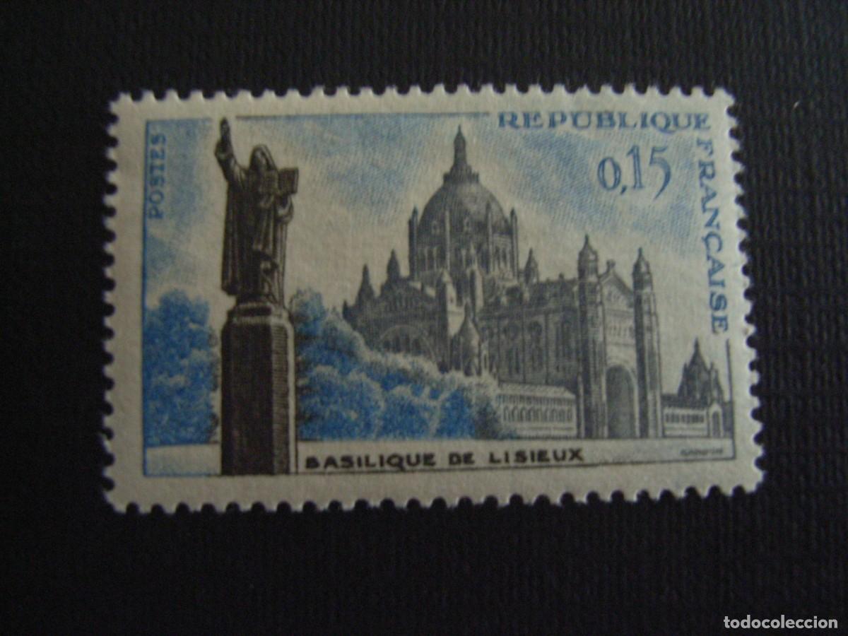 Sellos: FRANCIA N&ordm; YVERT 1268** A&Ntilde;O 1960. BASILICA DE LISIEUX. CON CHARNELA