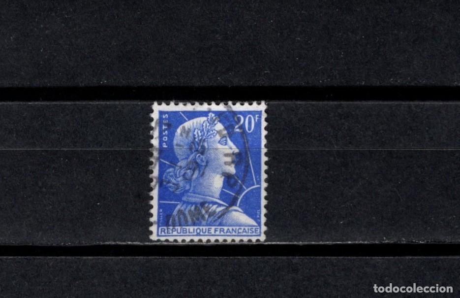Sellos: Sello usado. Marianne de Muller. 1957. 20 francos. Yvert 1011B.