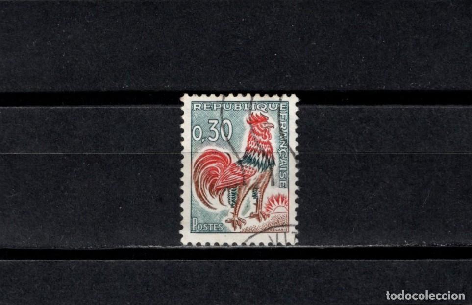 Sellos: Sello usado.Gallo de Decaris. Sello de 0,25 francos. 1962. Yvert 1331.
