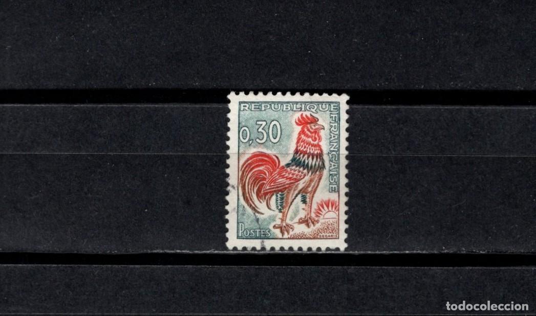 Sellos: Sello usado.Gallo de Decaris. Sello de 0,25 francos. 1962. Yvert 1331.