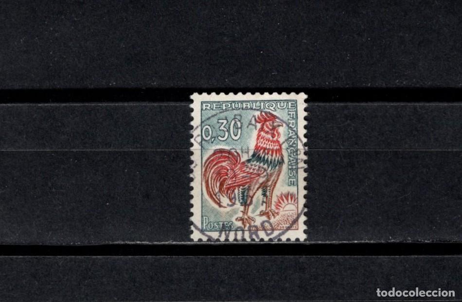 Sellos: Sello usado.Gallo de Decaris. Sello de 0,25 francos. 1962. Yvert 1331.