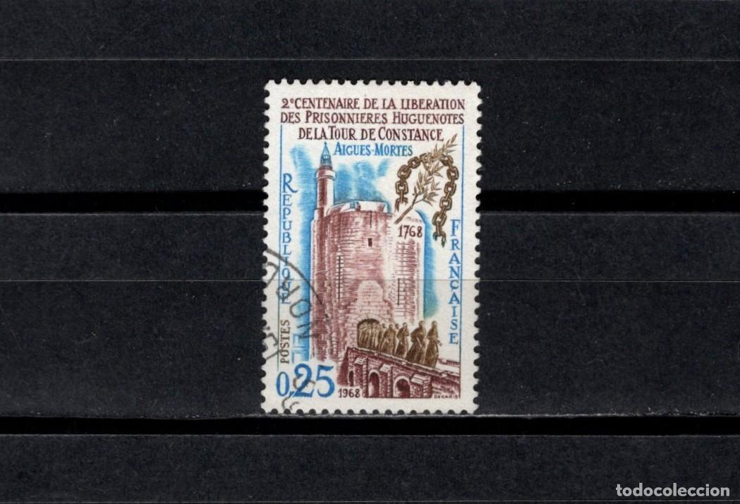 Sellos: Sello usado. Bicentenario liberaci&oacute;n prisioneros hugonotes. 0,25 francos. 1968. Yvert 1566.
