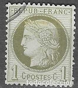 Sellos: SELLO USADO DE FRANCIA 1872, YT 50