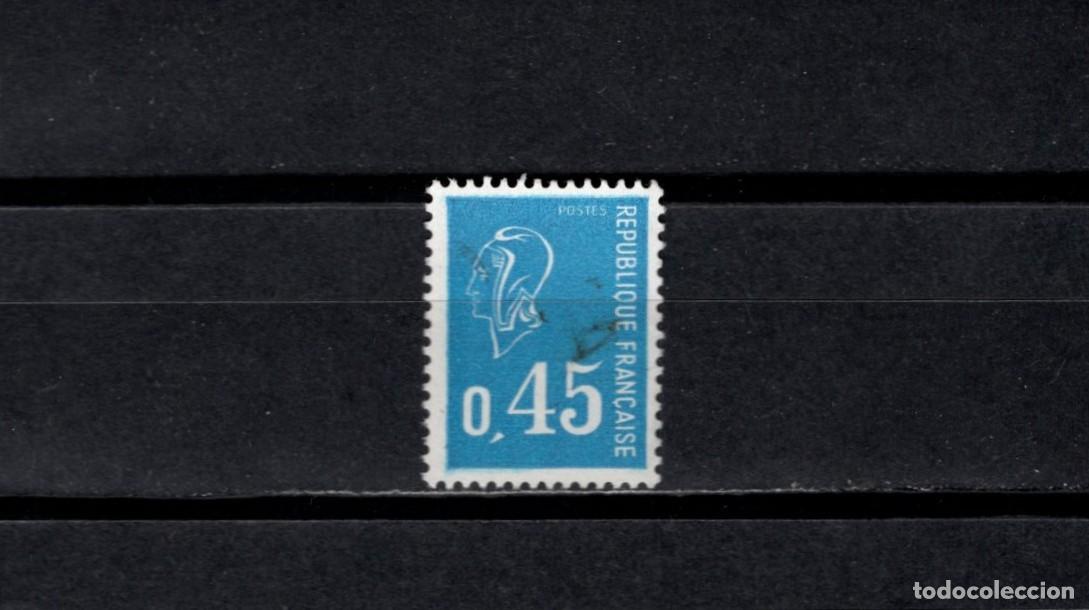 Sellos: Sello usado. Marianne de B&eacute;quet. Sello de 0,45 francos. 1971. Yvert 1663.