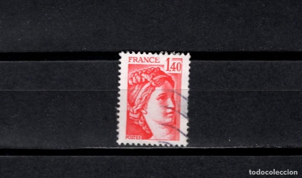 Sellos: Sello usado. Sabina de Gandon. Sello de 1,40 francos. 1980. Yvert 2102.