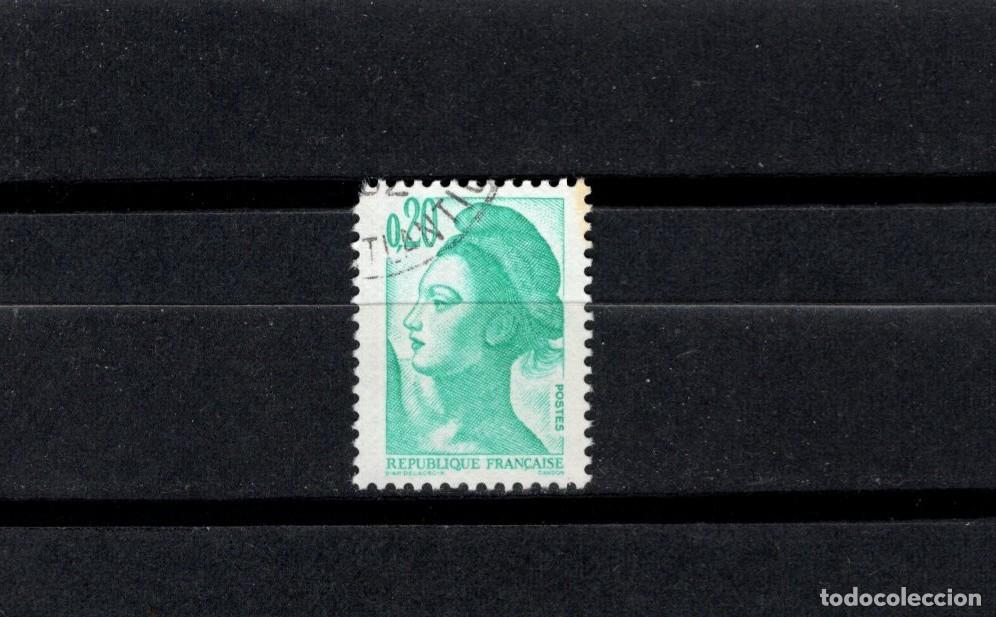 Sellos: Sello usado. Libertad. Sello de 0,20 francos verde. 1982. Yvert 2181.