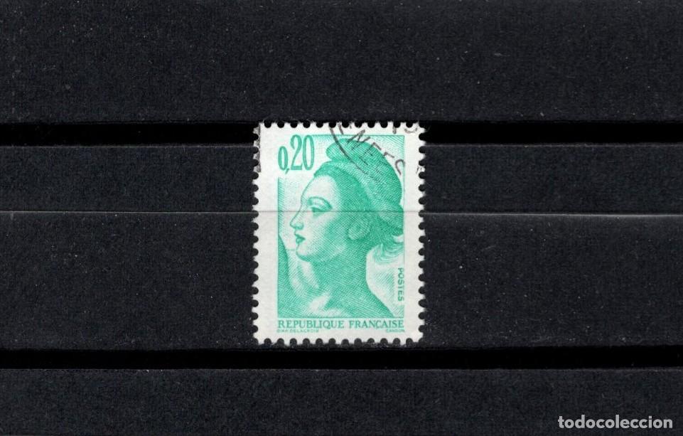 Sellos: Sello usado. Libertad. Sello de 0,20 francos verde. 1982. Yvert 2181.