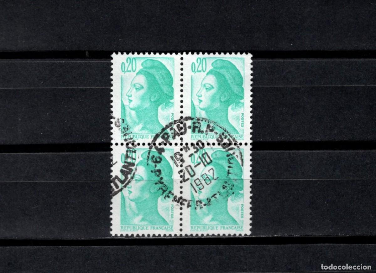 Sellos: Sello usado. Libertad. Sello de 0,20 francos verde. 1982. Yvert 2181.