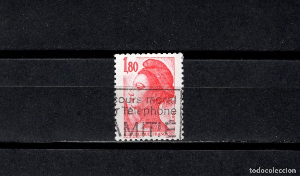 Sellos: Sello usado. Libertad de Gandon. Sello de 1,80 francos. 1982. Yvert 2223.