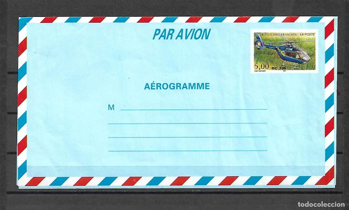 Sellos: Helic&oacute;ptero EUROCOPTER EC-135, Francia , Entero Postal 1996 Yvert 5 &euro;