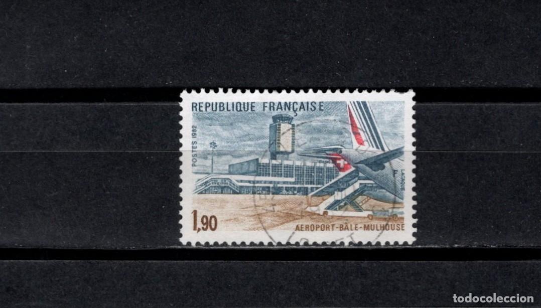 Selos: Sello usado. Aeropuerto B&acirc;le-Mulhouse. Sello de 1,90 francis. 1982. Yvert 2203.