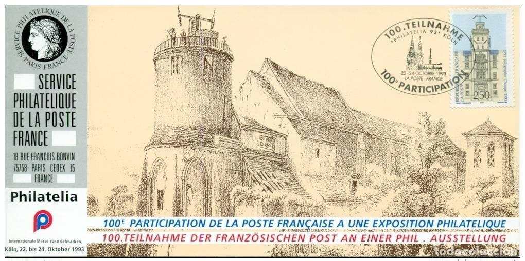 Sellos: 110 Mapa oficial de la Exposici&oacute;n Colonia 1993 FDC Telegraph Chappe 1793
