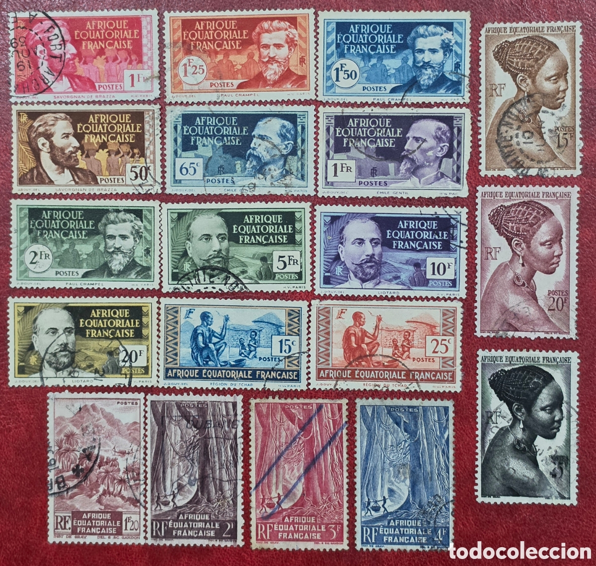 Sellos: Sellos &Aacute;frica Ecuatorial Francesa de 1930 -1940,