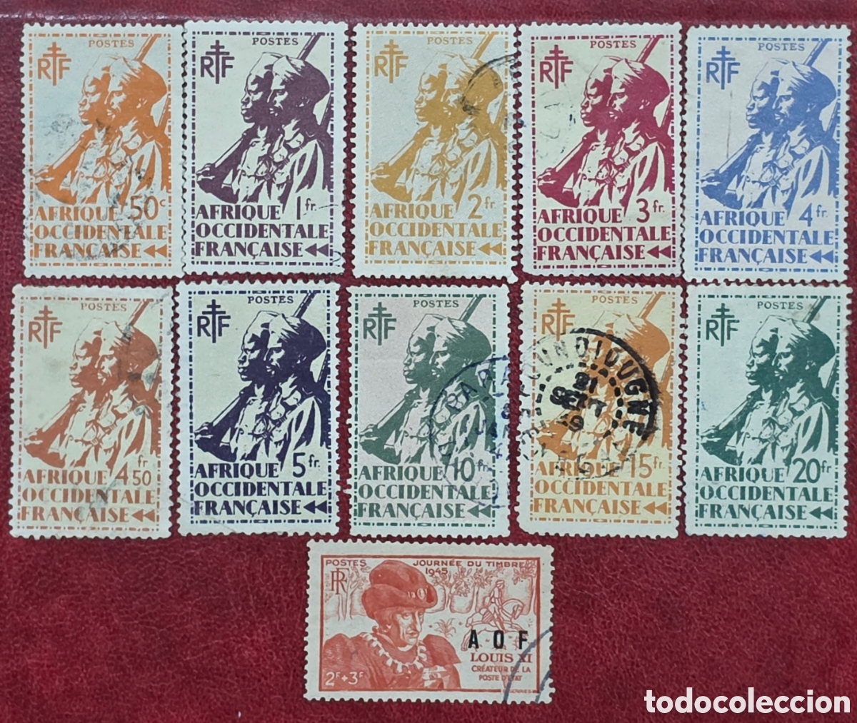 Sellos: Sellos de la &Aacute;frica Occidental Francesa (A.O.F.) de 1945, l