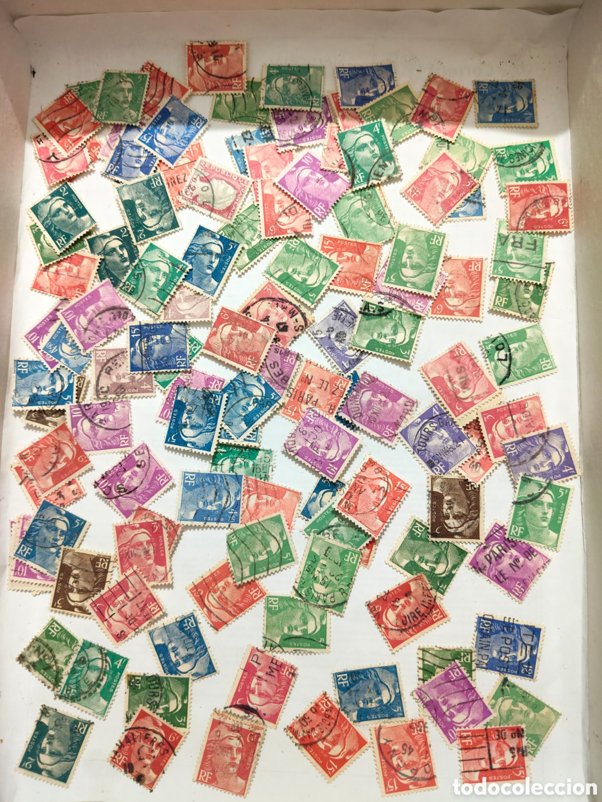 Sellos: 110 sellos de Francia Marianne de Gandon 1945-47