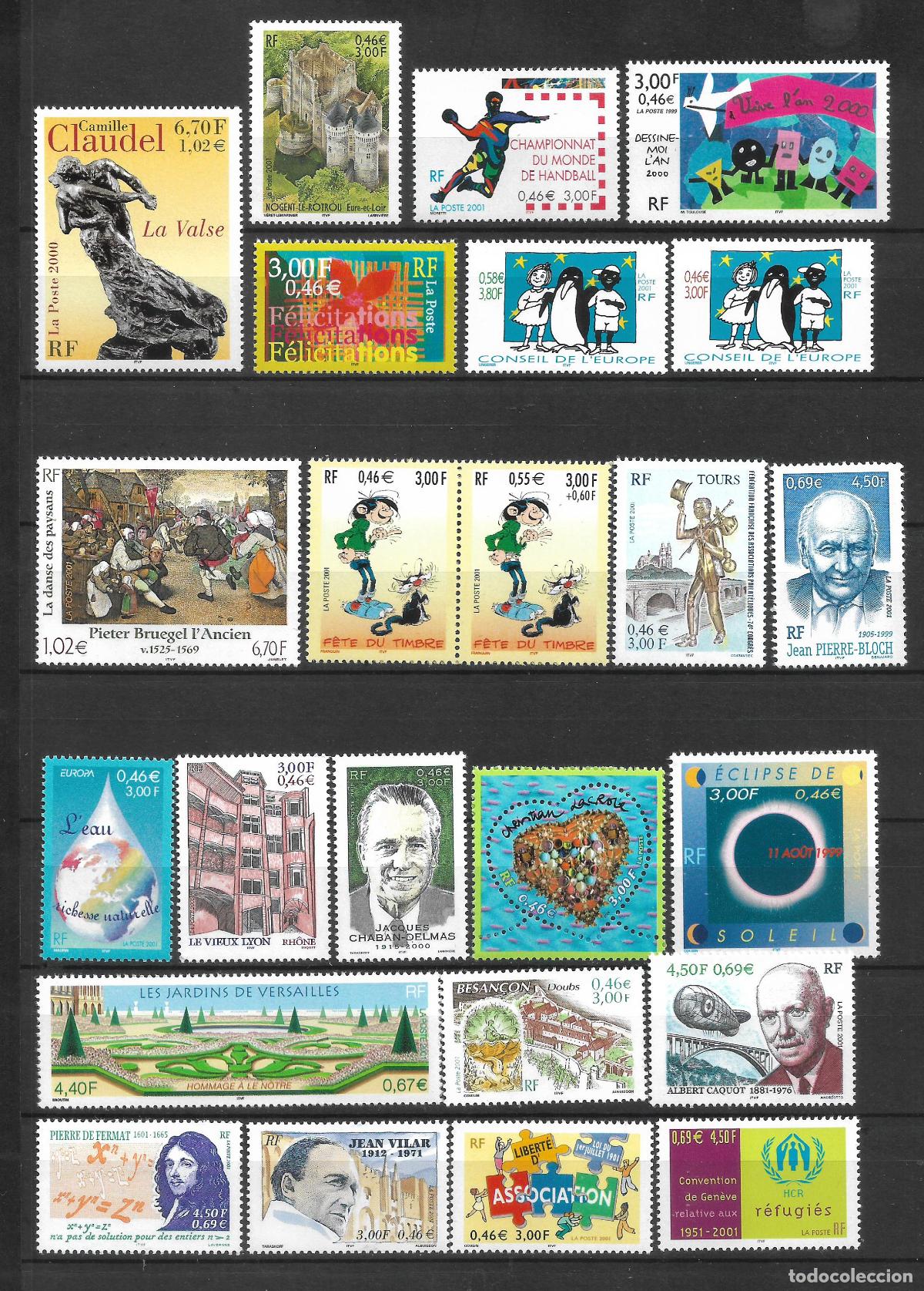 Sellos: francia a&ntilde;o 2001 lote 22 series completas ** mnh - 34/27
