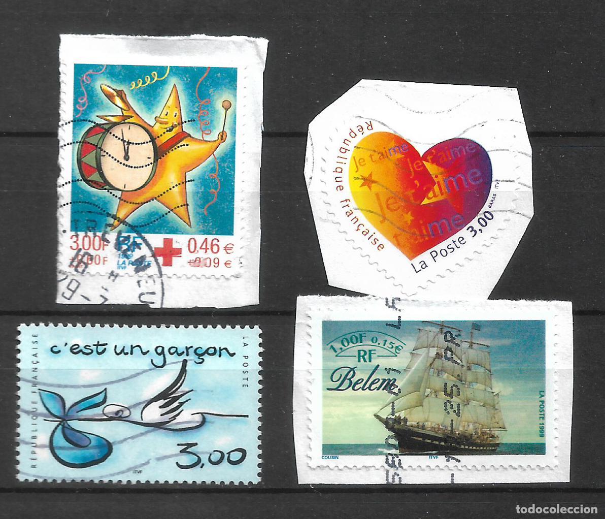 Sellos: francia a&ntilde;o 1999 lote 4 series completas usado - 4/50